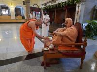 Sharadiya Navaratri 2020 Day 9 (25.10.2020) – SCM Shirali – Paduka  Pujan on behalf of devotees